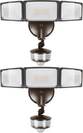LUTEC 2 Pack 74W 8000 Lumen Motion Sensor Outdoor Lights, 5000K Daylight by LUTEC