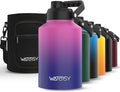 WATERSY 1 Gallon Water Bottle Insulated, BPA Free&Leak Proof, 128oz Stainless by Watersy