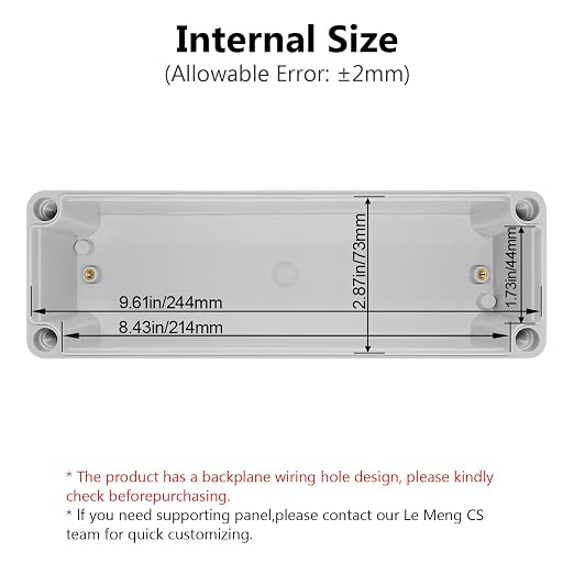 LeMotech IP67 Waterproof Junction Box ABS Plastic Project Box Dustproof - Image 3
