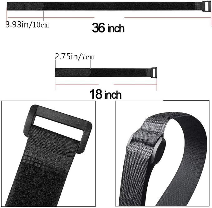 Reusable Fastening Straps Straps, 16 Pack inch Hook And Loop Straps, Cable - Image 2