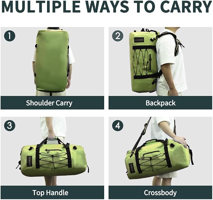 80L Dry Bag Large Waterproof Bag Roll-Top Heavy Duty Fishing Duffel Bag - Image 5