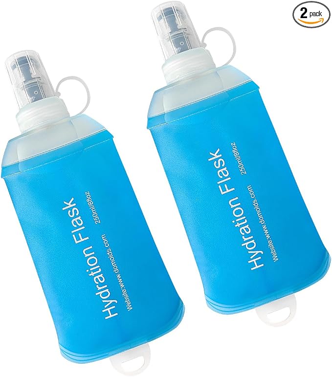 WILDREEDS 250ml Soft Flask, TPU Collapsible Soft Water Bottle by WILDREEDS