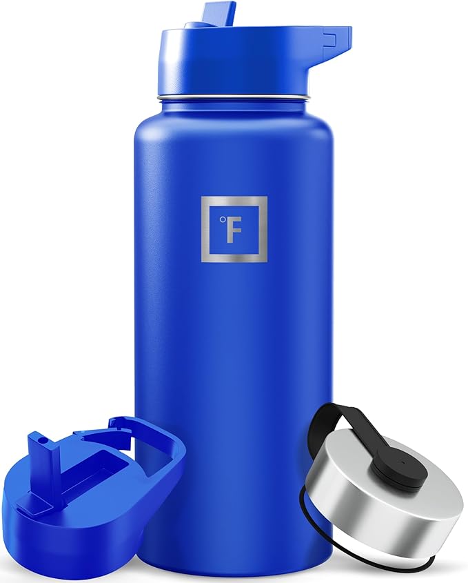 IRON °FLASK Camping & Hiking Hydration Flask - 32 oz Cobalt by IronFlask