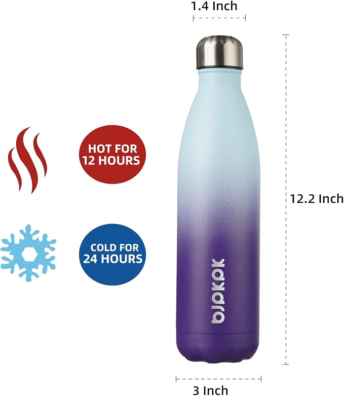 BJPKPK 25oz Insulated Stainless Steel Water Bottles, Sports Water Bottles Keep - Image 2