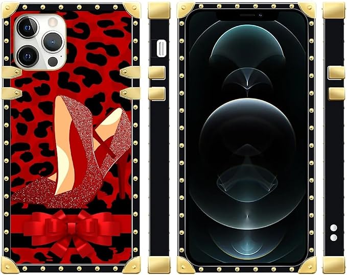 Compatible with iPhone 12 Pro Max Case, Elegant High Heels Luxury Golden - Image 2