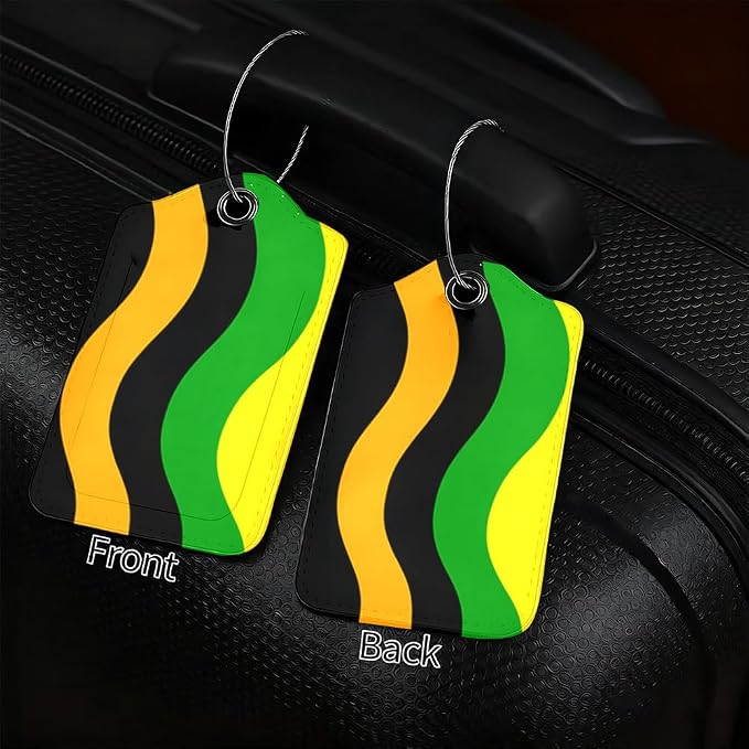 2Pcs Abstract Wave Luggage Tags - Image 2