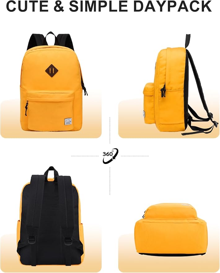 VASCHY Lightweight Backpack for School, Classic Basic Water Resistant Casual - Image 6