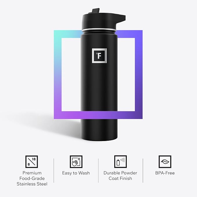 IRON °FLASK Camping & Hiking Hydration Flask - 22 oz Day & Night - Image 5