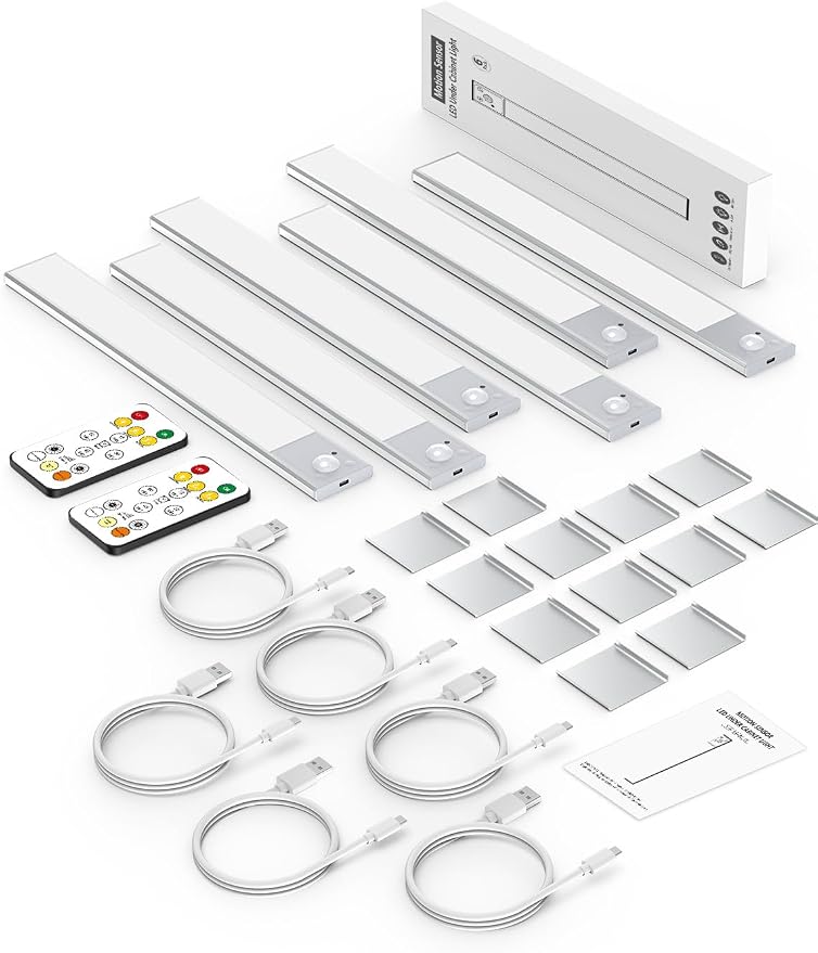 12" Ultra-Thin Under Cabinet Lighting Wireless, Aluminum Alloy Under Counter - Image 8