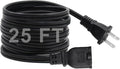 25 FT 2 Prong Extension Cord, 18AWG SPT-2 Indoor Male to Female Power Cord ETL by Gutedeal