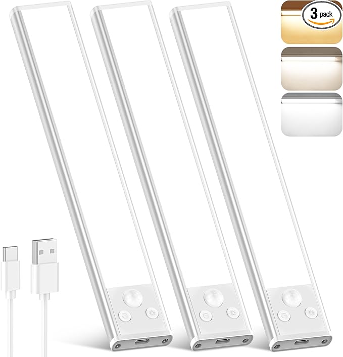 Motion Sensor Under Cabinet Lights, 2500mAh 12inch Battery Operated Wireless by Brightever