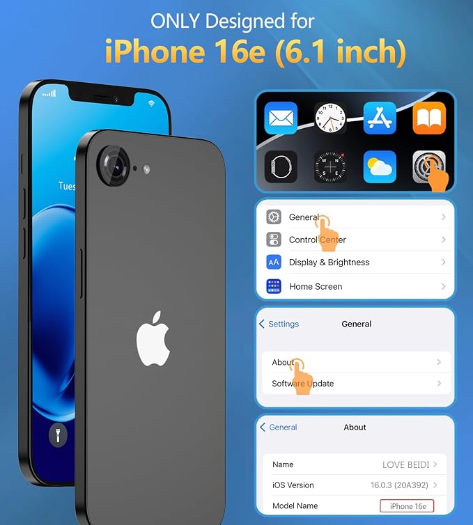 for iPhone 16e Case, Full Body Shockproof Cover - Image 2