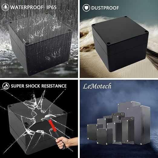 LeMotech Project Box ABS Plastic IP65 Waterproof Dustproof Electrical Junction - Image 7