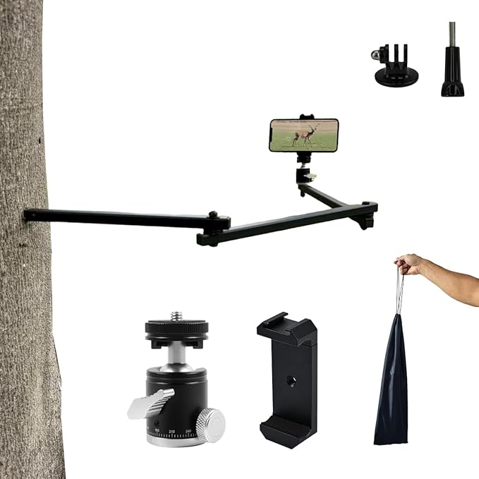 Tree Stand Phone Mount for Hunting, Treestand Phone Holder for Self Filming by Unknown