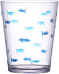 KLIFA- CHARLESTON- 16.5 oz, Acrylic Fishing Tumbler, School of Fish Drinking by KLIFAHome