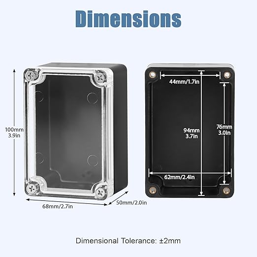 LeMotech Project Box ABS Plastic IP65 Waterproof Dustproof Electrical Junction - Image 2