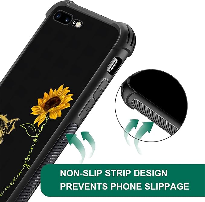 for iPhone 7/8 Case, Pig Sunflower Yellow Sunshine Pattern Made of Soft - Image 6
