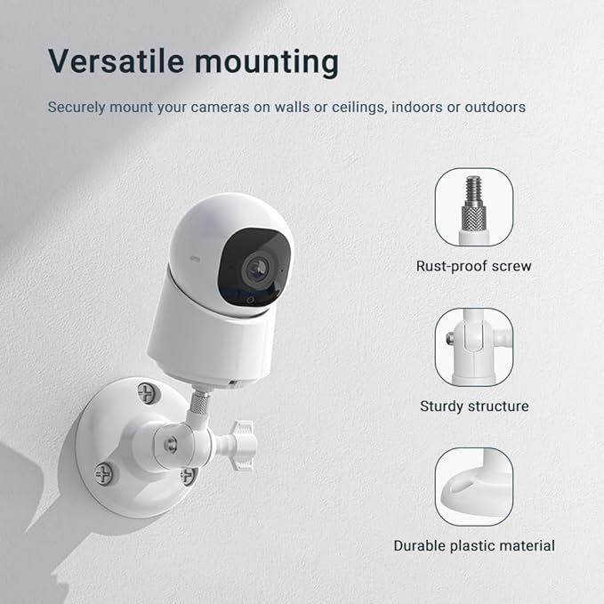 Holicfun 360° Adjustable Indoor/Outdoor Security Camera Wall Mount - Image 2