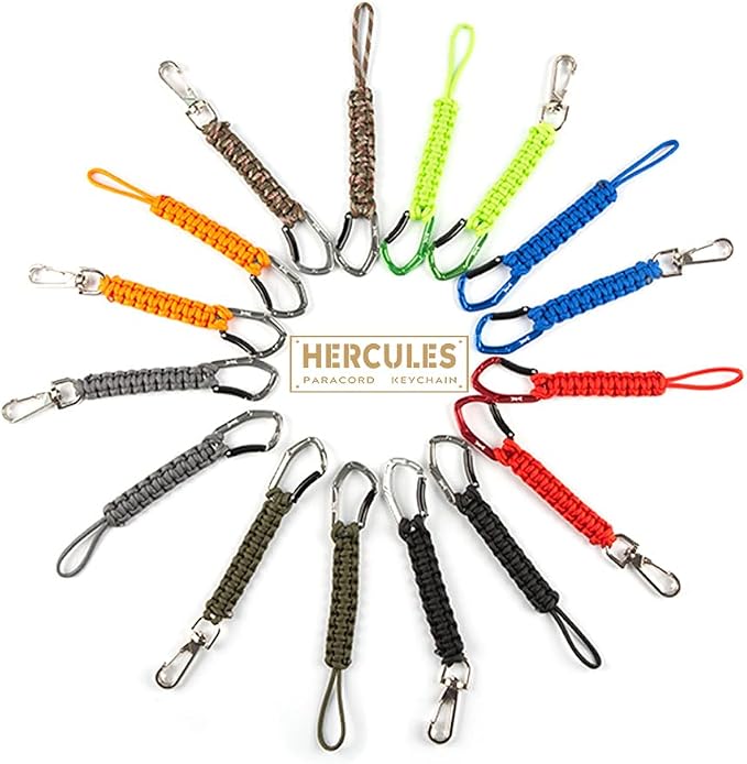 HERCULES Paracord Keychain Set – 2 Pack Lanyard Rope - Image 9