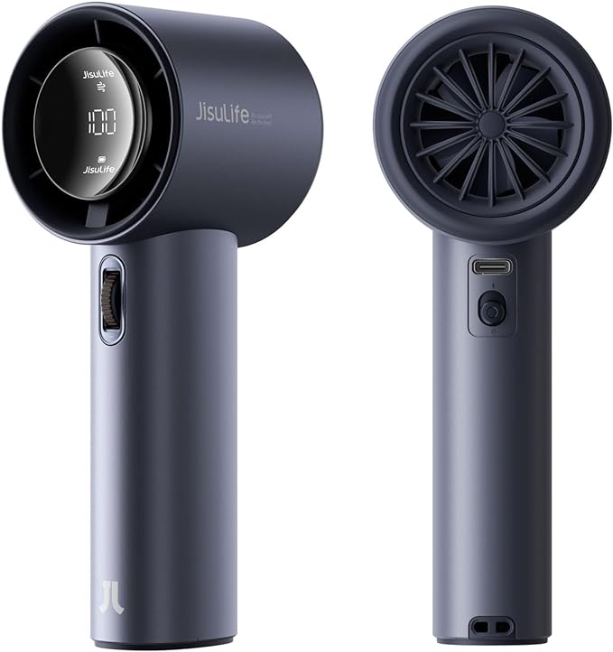 JISULIFE Portable Handheld Fan, Speed Adjustable Turbo Mini and 3600mAh Battery by LivechillStaycool