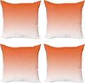 Ambesonne Ombre Decorative Throw Pillow Case Pack of 4, Scorching Sunset in The by Ambesonne