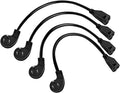 Miady Flat Plug Extension Cord 1 Ft, 90 Degree Plug Adapter, 3 Prong Grounded by Miady