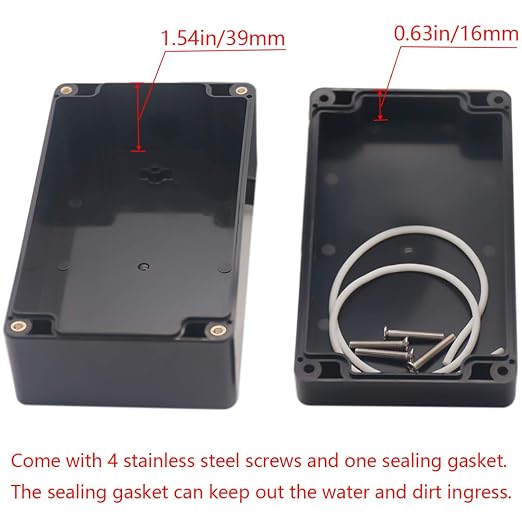Project Box IP65 Waterproof Junction Box ABS Plastic Black Electrical Boxes DIY - Image 4