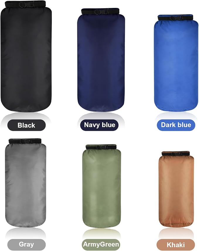 Shappy 6 Pcs Waterproof Dry Bag Set Ultralight Stuff Sack 20/15/10/8/5/3L - Image 3