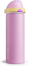 Insulated Water Bottle with Straw by ENCOOL