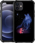 for iPhone 11 Case, Galaxy Fox Wolf Pattern Graphic Design Girl Boy Soft by FKBRCL4U