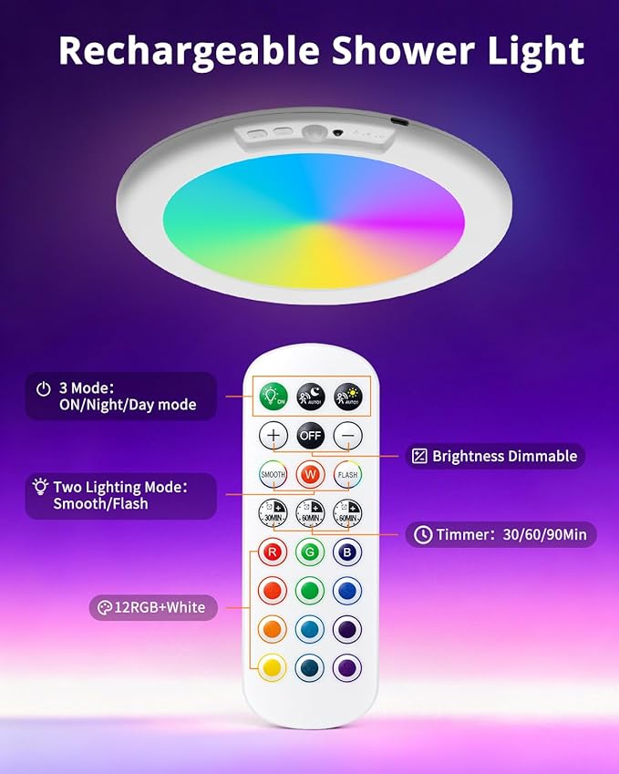 wowatt Rechargeable Shower Light - Image 9