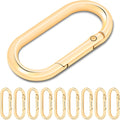 10Pack Oval Large Carabiner Clip, Metal Spring Carabiner Clips by CooBigo