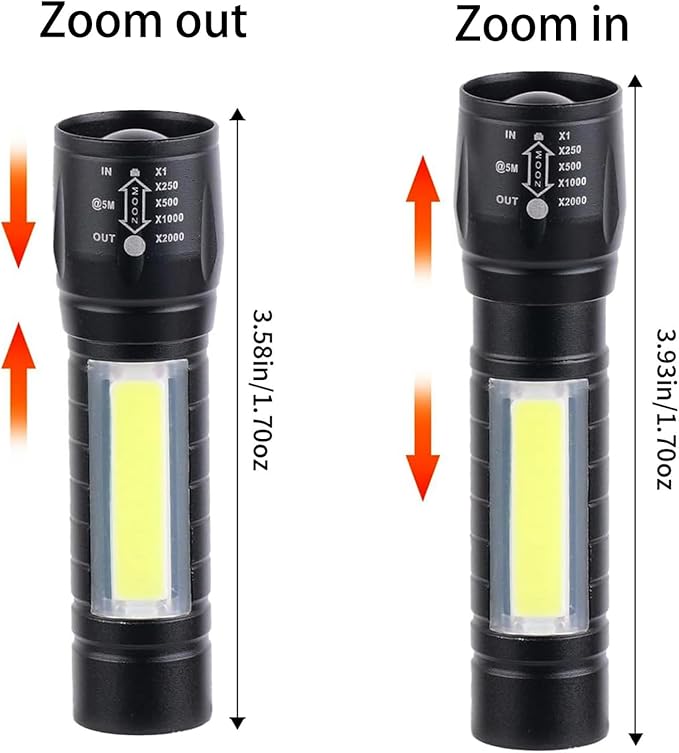 5 Pack Mini Small Pocket LED Flashlight USB-C Rechargeable High Lumens Bright - Image 2