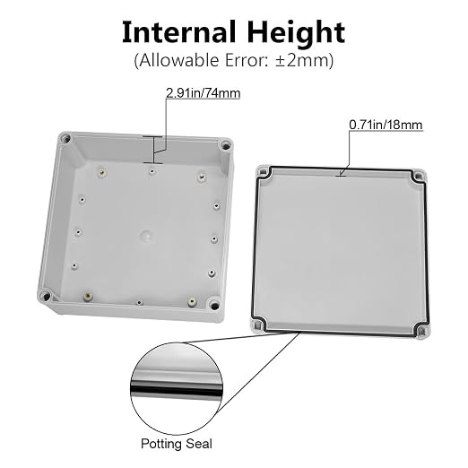 LeMotech Junction Box IP67 Waterproof Dustproof ABS Plastic Project Box - Image 4