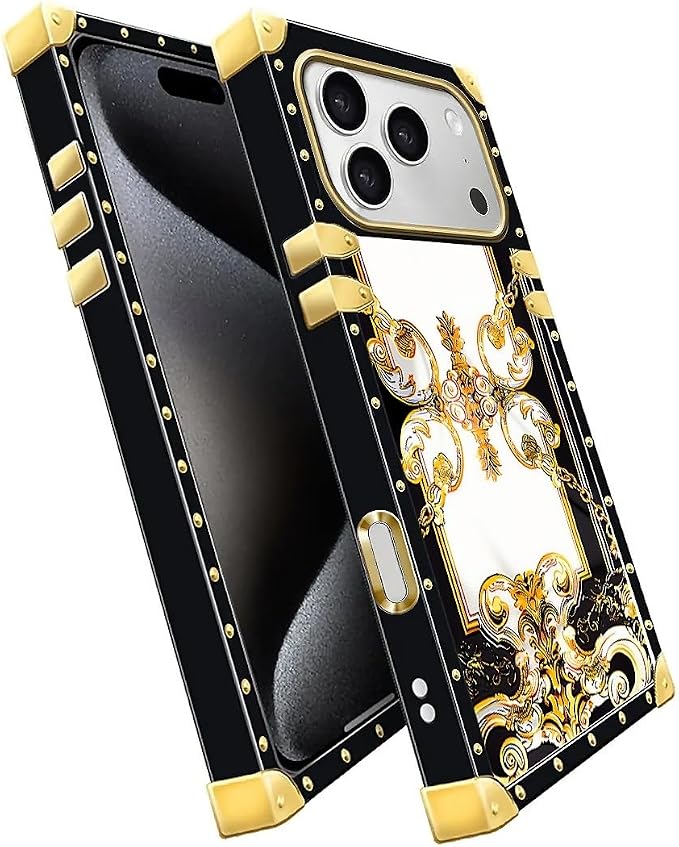 for iPhone 17 Pro Case Luxury Golden Decoration - Image 3