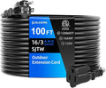 100 FT Outdoor Extension Cord Waterproof, 3-Prong Power Cord, 16 AWG SJTW by ISLEWIRE