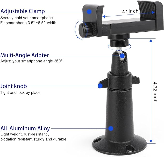iTODOS Wall Mount Phone Holder Bracket - Image 3