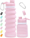 Nefeeko Collapsible Water Bottle, 26oz Silicone Foldable Water Bottles by Nefeeko
