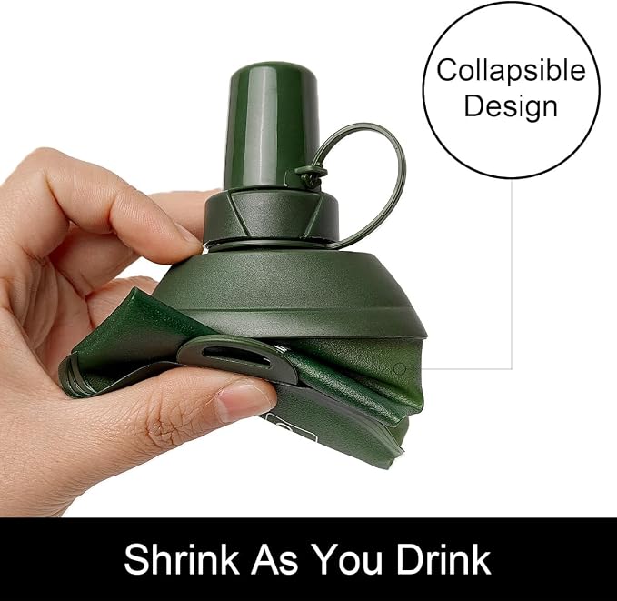 WILDREEDS 500ml Soft Flask, TPU Collapsible Soft Water Bottle - Image 3