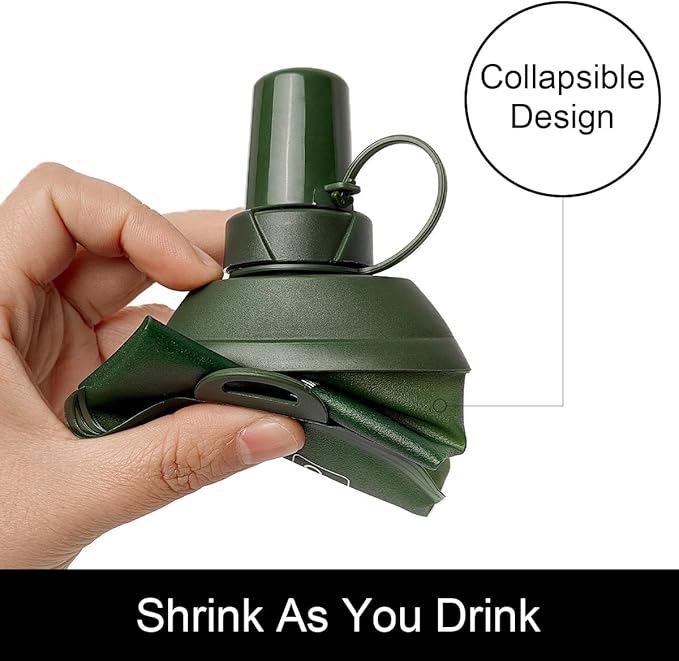 WILDREEDS 250ml Soft Flask, TPU Collapsible Soft Water Bottle - Image 5