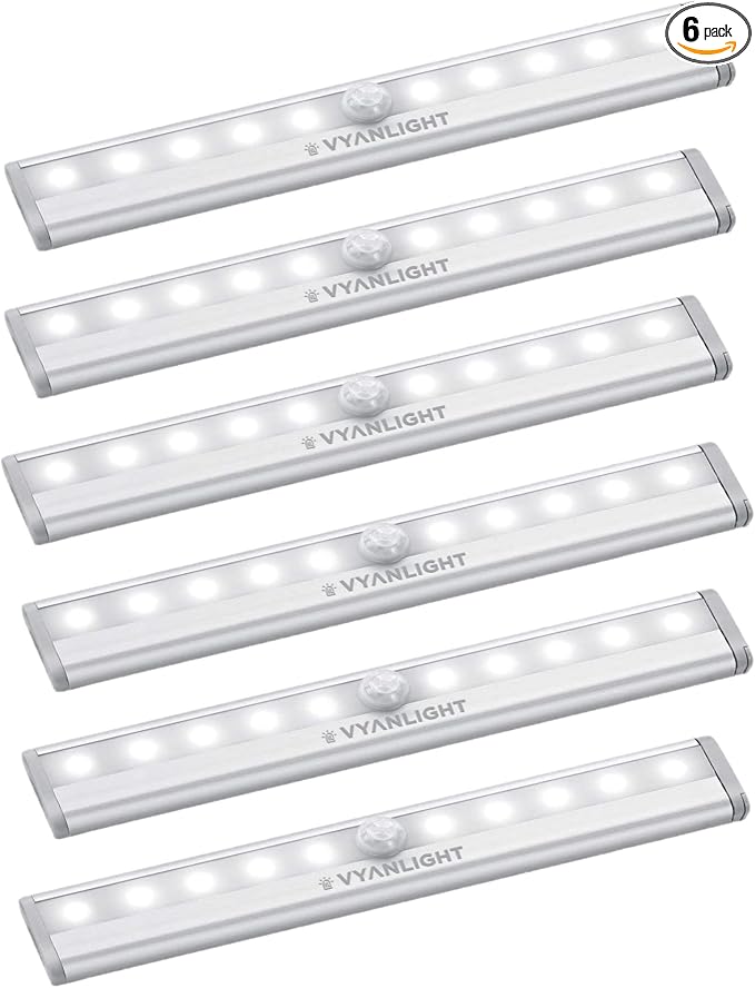 VYANLIGHT Under Cabinet Lighting – Motion Sensor Closet Lights, Battery by VYANLIGHT