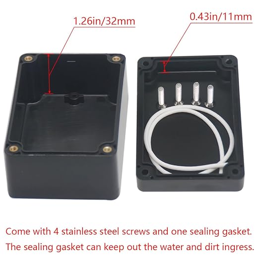2 Packs Junction Box IP65 Waterproof ABS Plastic Electrical Project Case Power - Image 4