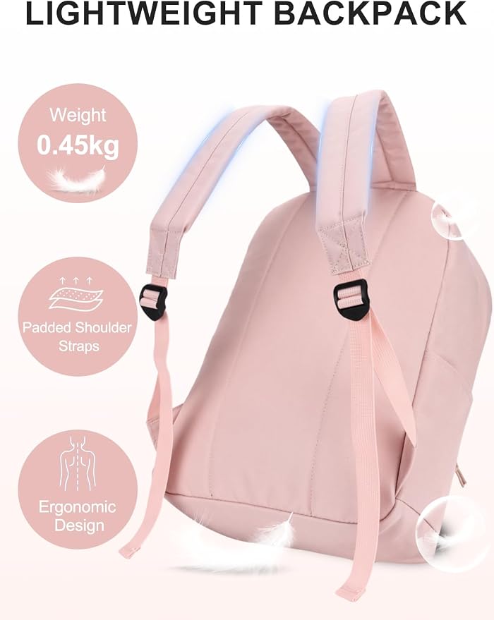 VASCHY Lightweight Backpack for School, Water Resistant Classic Bookbag - Image 4