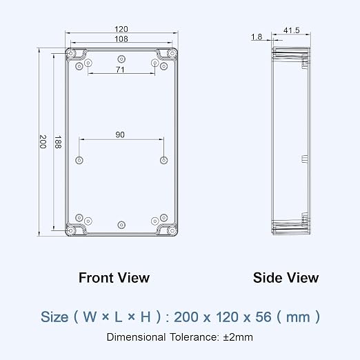 LeMotech Junction Box with Clear Cover IP65 Waterproof Project Box Dustproof - Image 8