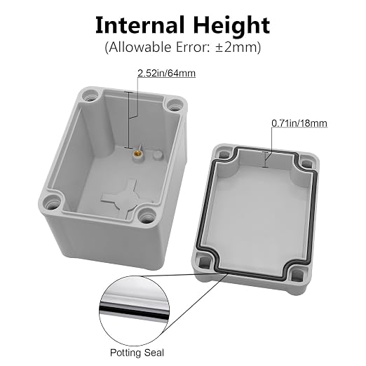 LeMotech Junction Box IP67 Waterproof Dustproof ABS Plastic Project Box - Image 4
