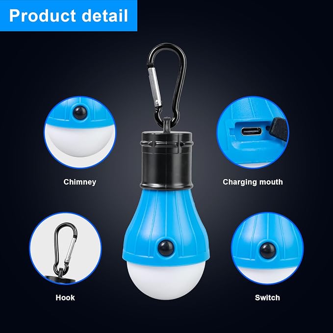 Jarxin Led Camping Lantern USB Rechargeable, Outdoor Tent Lights - Image 5