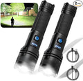 THY TRY Rechargeable LED Flashlight 2-Pack, 90000 High Lumens Super Bright by THY+TRY