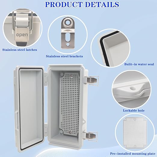 Outdoor Waterproof Electrical Box Junction Box Weatherproof IP67 ABS Plastic - Image 3