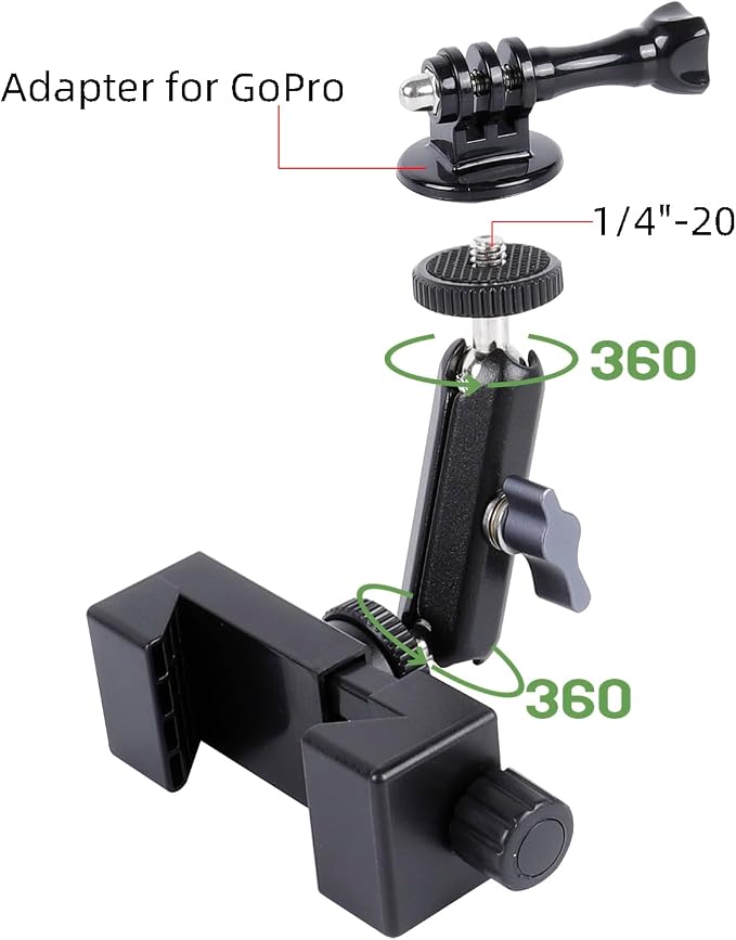 Cell Phone Fence Mount for iPhone, and Other Action Cameras, Mevo Start for - Image 4
