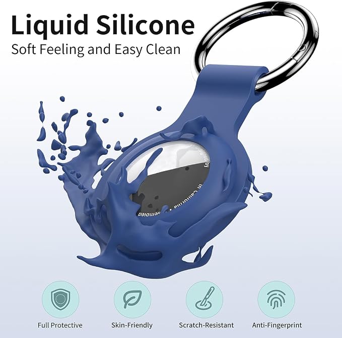 Compatible with AirTag Holder Case Keychain 2 Pack, - Image 3